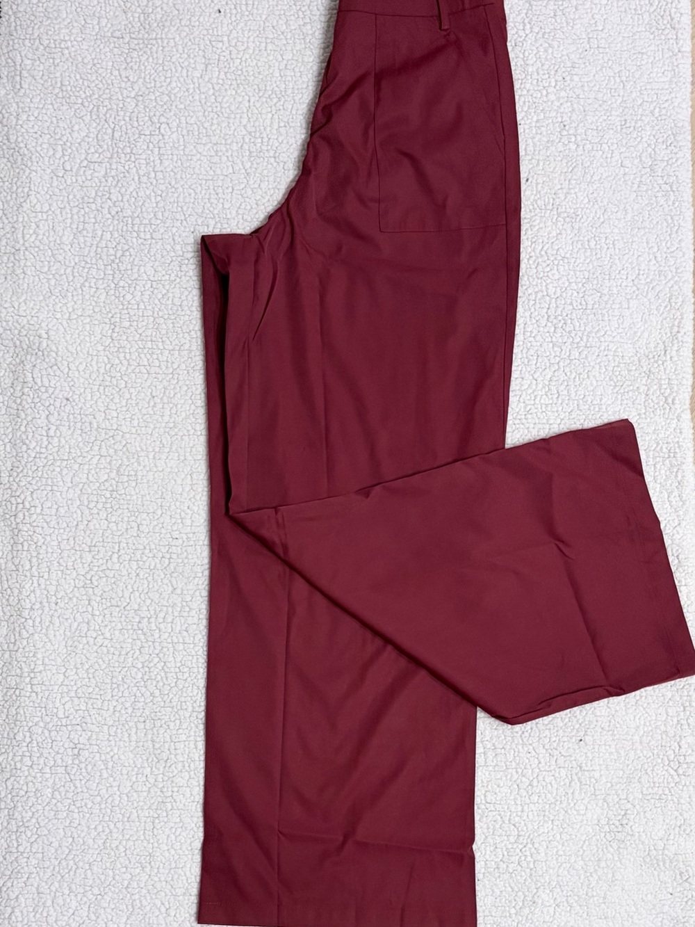 Women's Burgundy Straight-Leg Work Pants